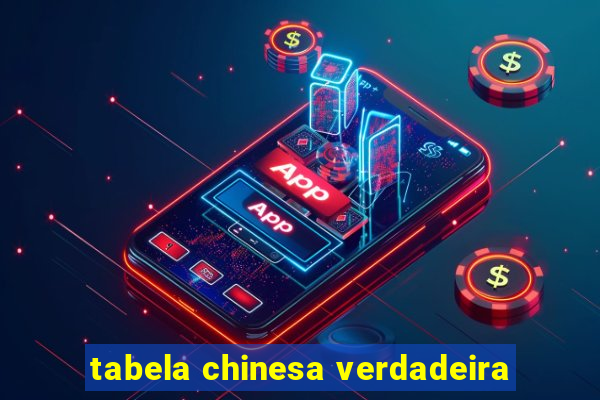 tabela chinesa verdadeira